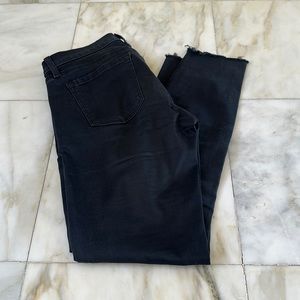 J Brand Black Low Rise Crop Skinny Jeans